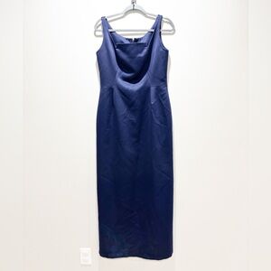 VICTOR COSTA For Nahdree Elegant Navy Blue A Line Formal Women's Dress Maxi 12